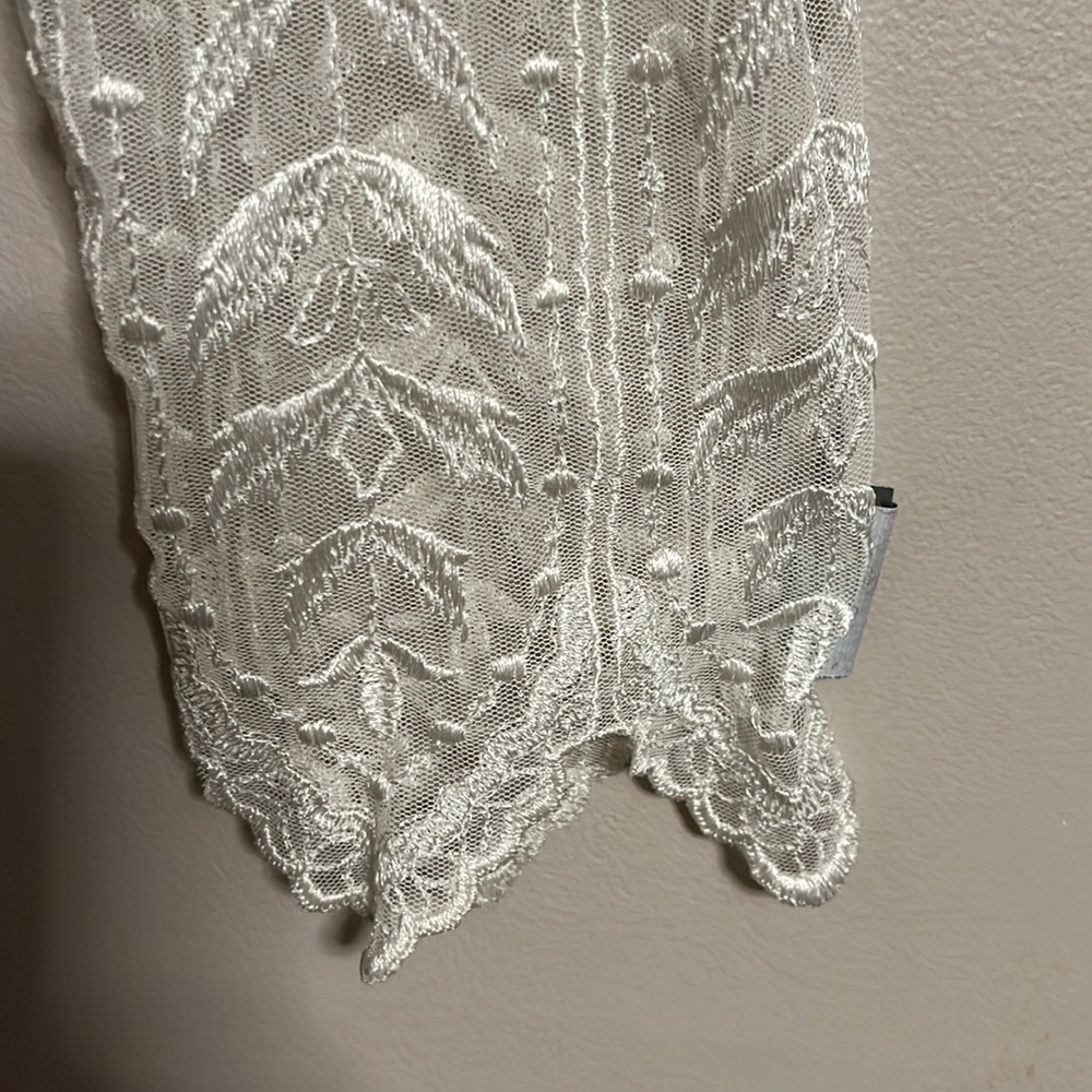 VINTAGE CACHET by Ban Protas Black & White Lace Tea Length Dress Size 11/12 Y2K - Picture 4 of 16